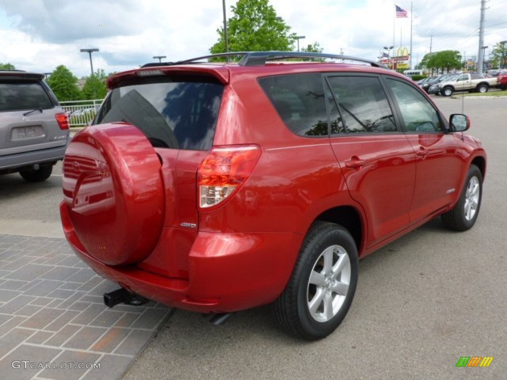 2008 RAV4 Limited V6 4WD - Barcelona Red Pearl / Taupe photo #7