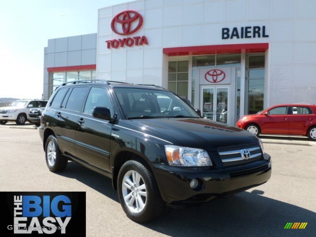 2006 Highlander Hybrid Limited - Black / Ash Gray photo #1