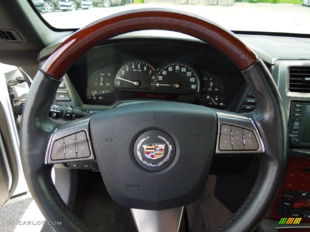 2008 Cadillac XLR Platinum Edition Roadster Ebony Steering Wheel Photo #65279117