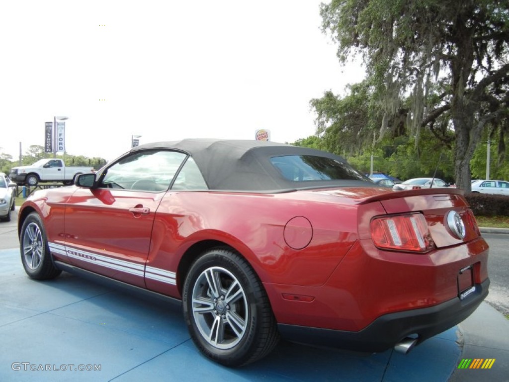 2011 Mustang V6 Premium Convertible - Red Candy Metallic / Charcoal Black photo #3