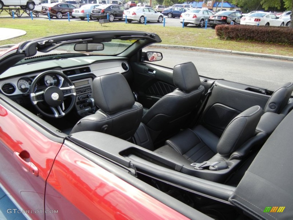 Charcoal Black Interior 2011 Ford Mustang V6 Premium Convertible Photo #65281646