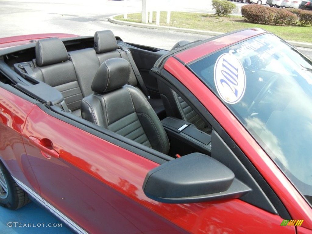 2011 Mustang V6 Premium Convertible - Red Candy Metallic / Charcoal Black photo #13