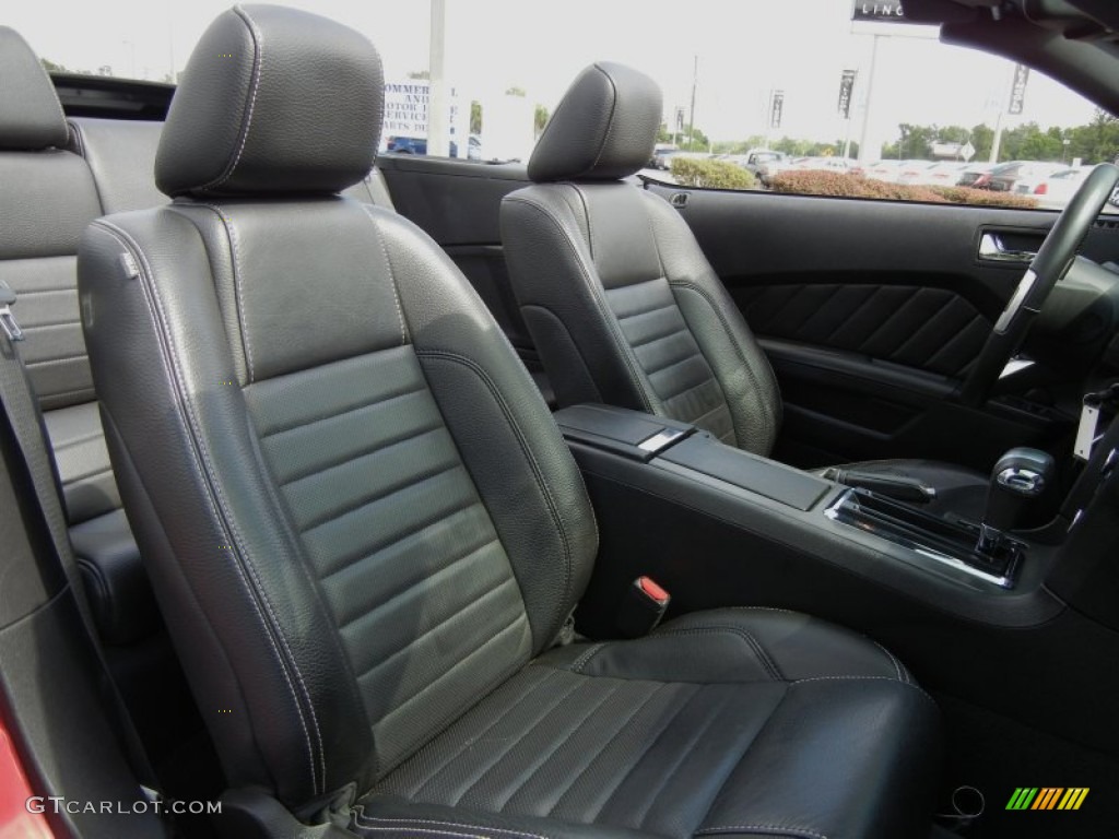 Charcoal Black Interior 2011 Ford Mustang V6 Premium Convertible Photo #65281721