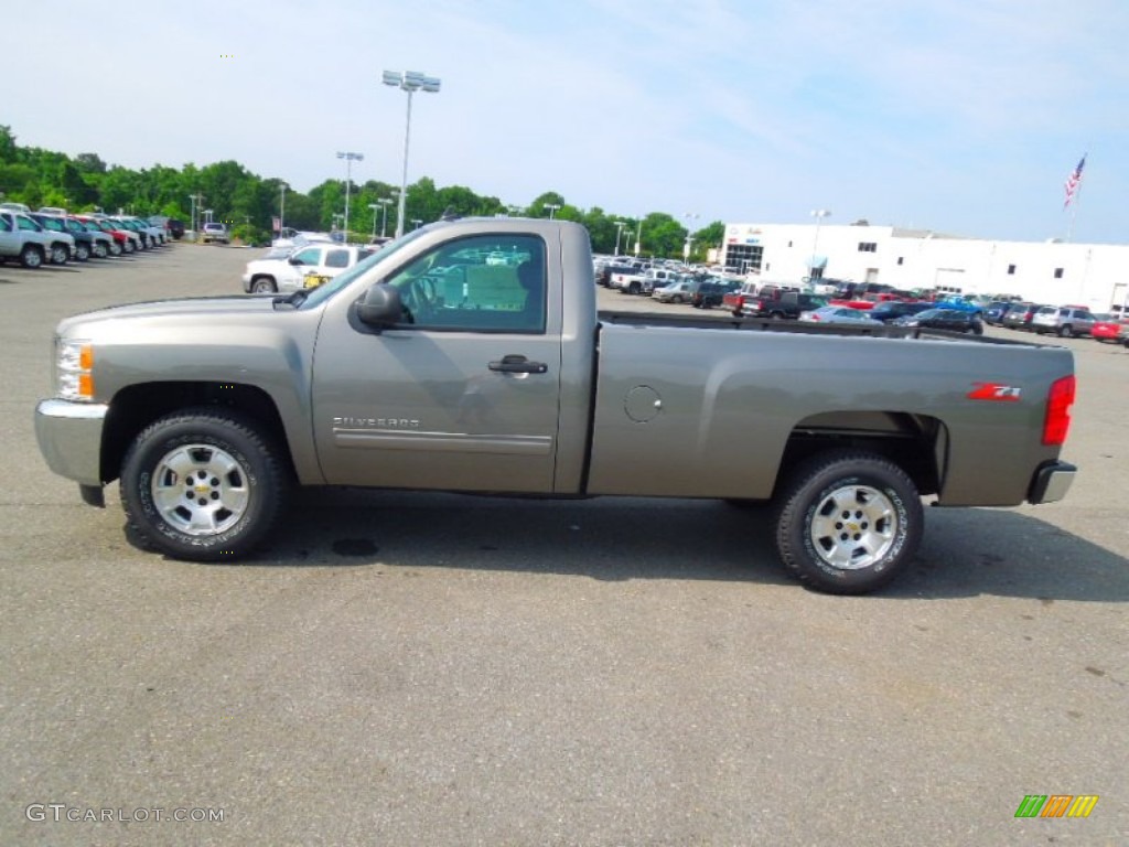 2012 Silverado 1500 LT Regular Cab - Graystone Metallic / Ebony photo #4