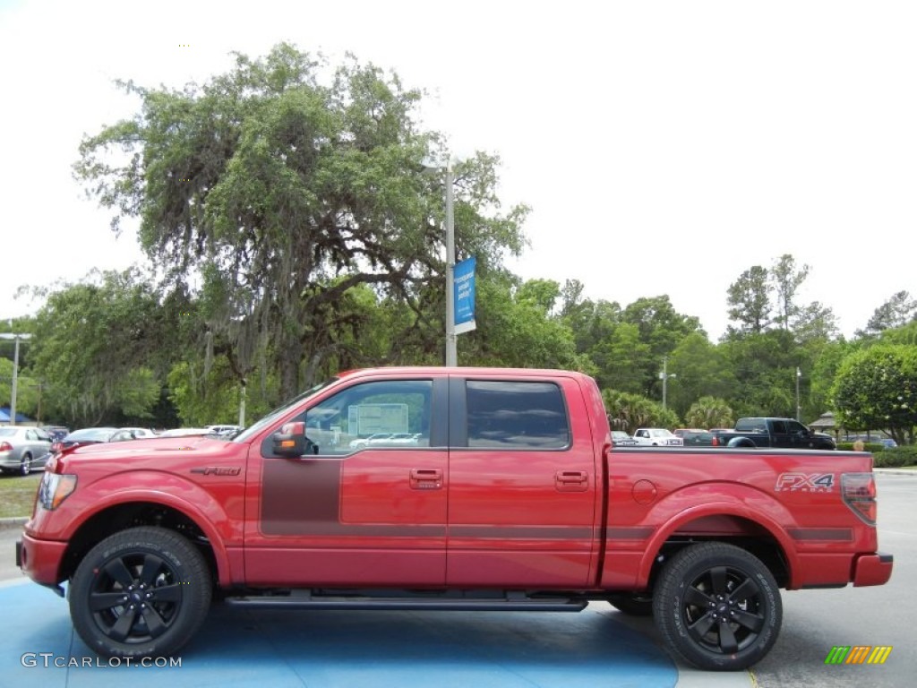 Red Candy Metallic 2012 Ford F150 FX4 SuperCrew 4x4 Exterior Photo #65283752