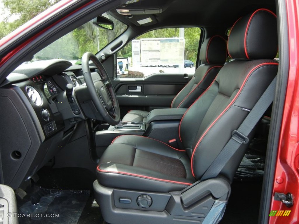 FX Sport Appearance Black/Red Interior 2012 Ford F150 FX4 SuperCrew 4x4 Photo #65283779