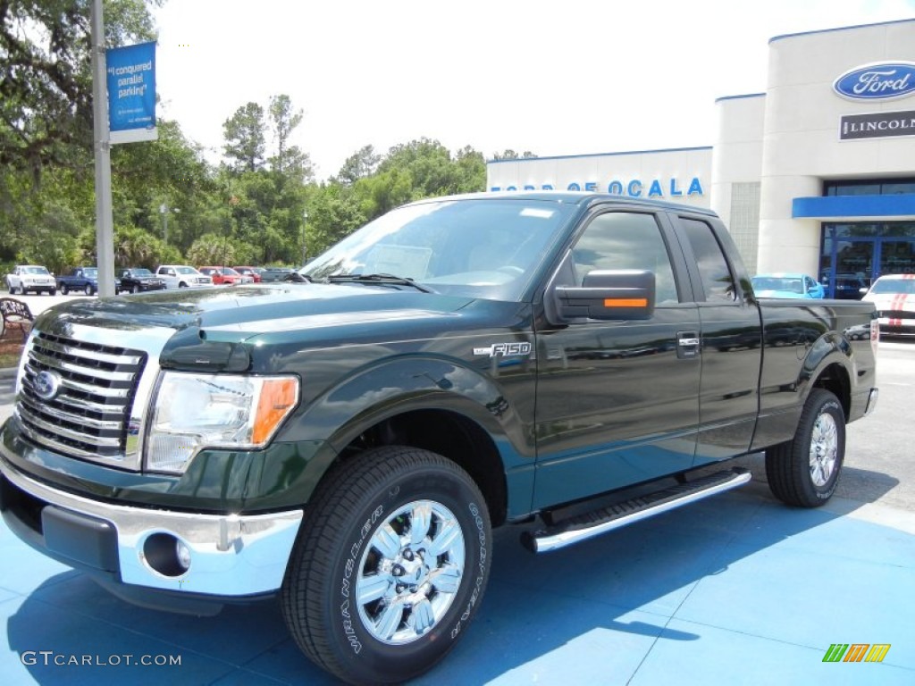 2012 F150 XLT SuperCab - Green Gem Metallic / Pale Adobe photo #1