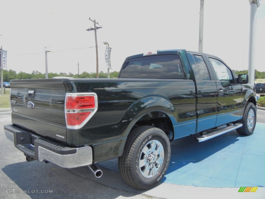 2012 F150 XLT SuperCab - Green Gem Metallic / Pale Adobe photo #3