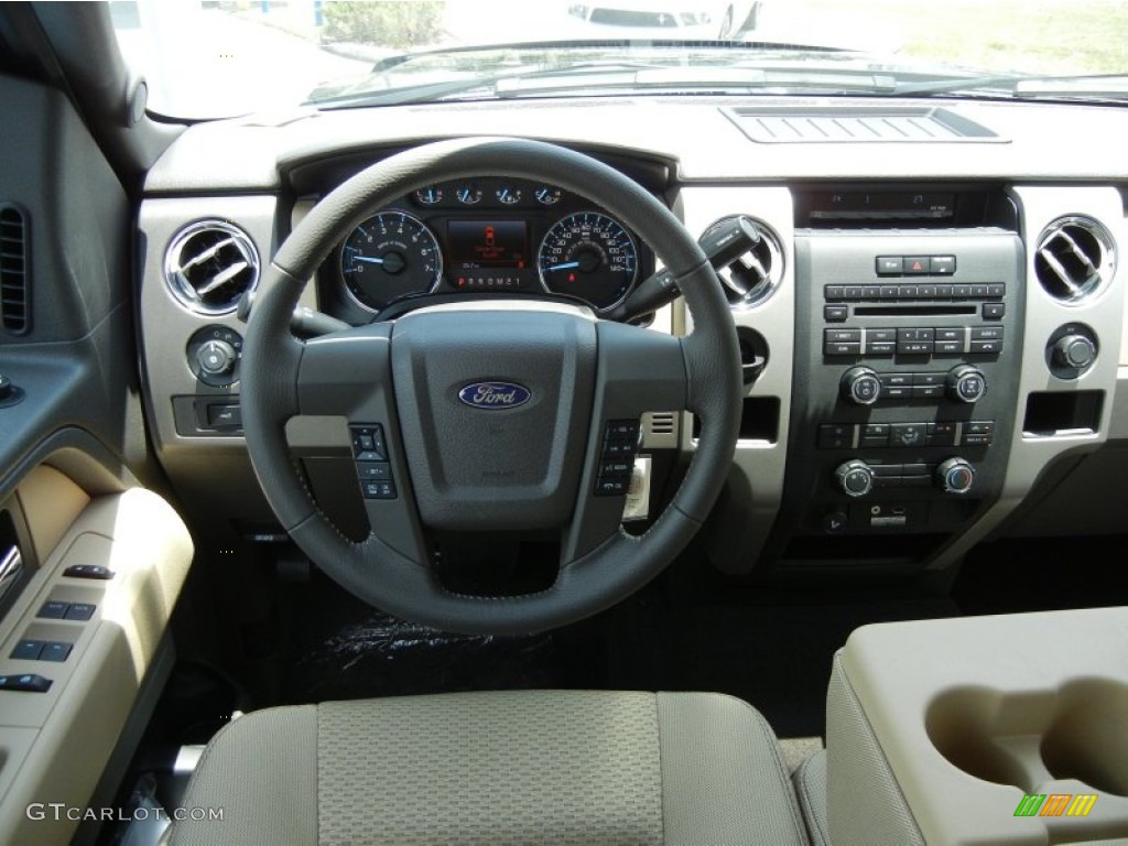 2012 Ford F150 XLT SuperCab Pale Adobe Dashboard Photo #65284250