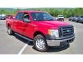 2011 Race Red Ford F150 XL SuperCab 4x4  photo #3