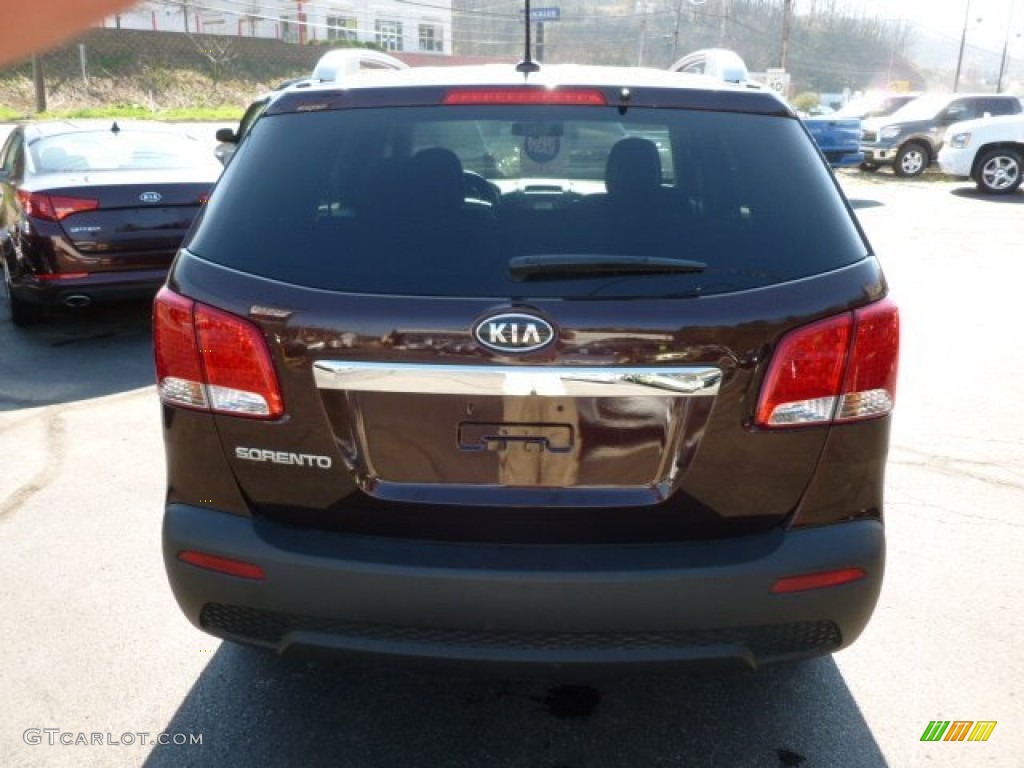 2011 Sorento LX V6 AWD - Dark Cherry / Black photo #6