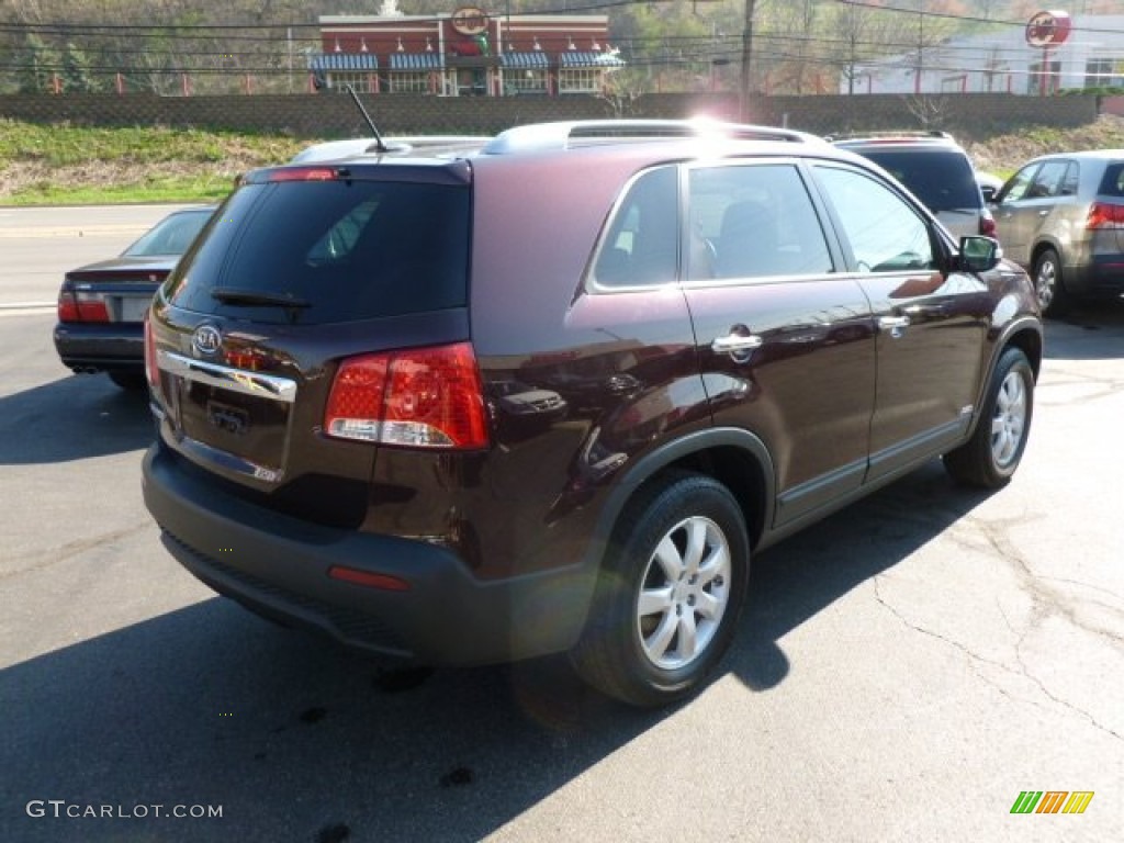 2011 Sorento LX V6 AWD - Dark Cherry / Black photo #7