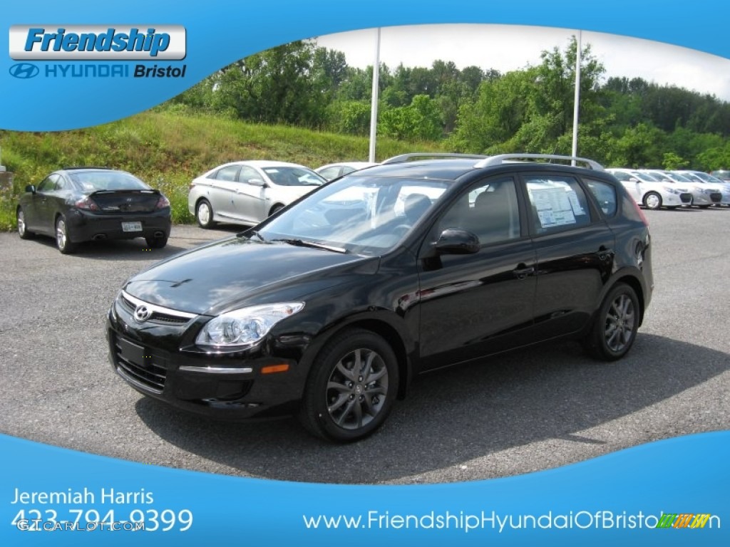 2012 Elantra GLS Touring - Black Noir Pearl / Black photo #3