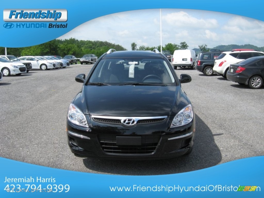 2012 Elantra GLS Touring - Black Noir Pearl / Black photo #4
