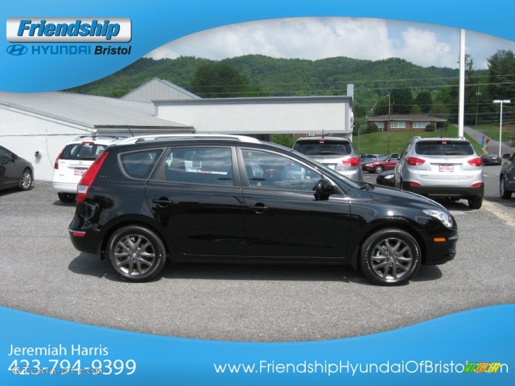 2012 Elantra GLS Touring - Black Noir Pearl / Black photo #6