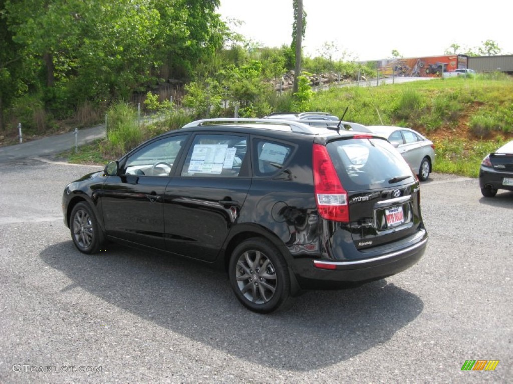 2012 Elantra GLS Touring - Black Noir Pearl / Black photo #9