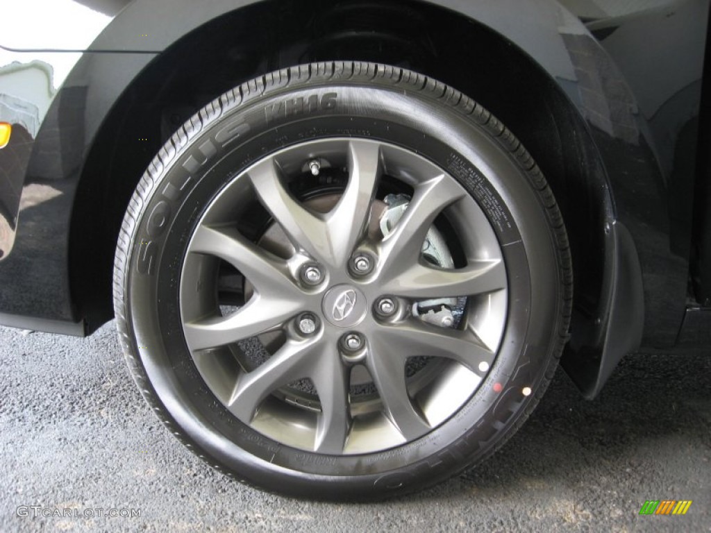 2012 Elantra GLS Touring - Black Noir Pearl / Black photo #11