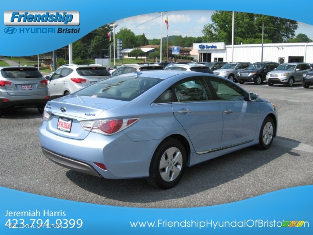 2012 Sonata Hybrid - Blue Sky Metallic / Gray photo #7