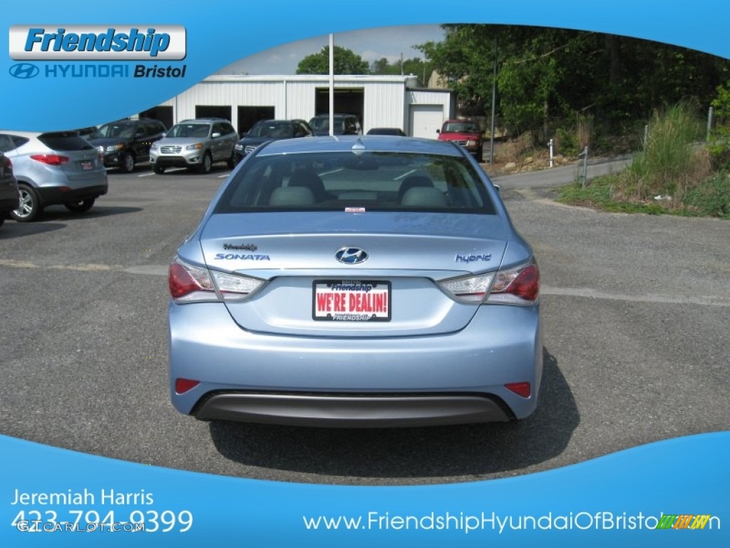 2012 Sonata Hybrid - Blue Sky Metallic / Gray photo #8