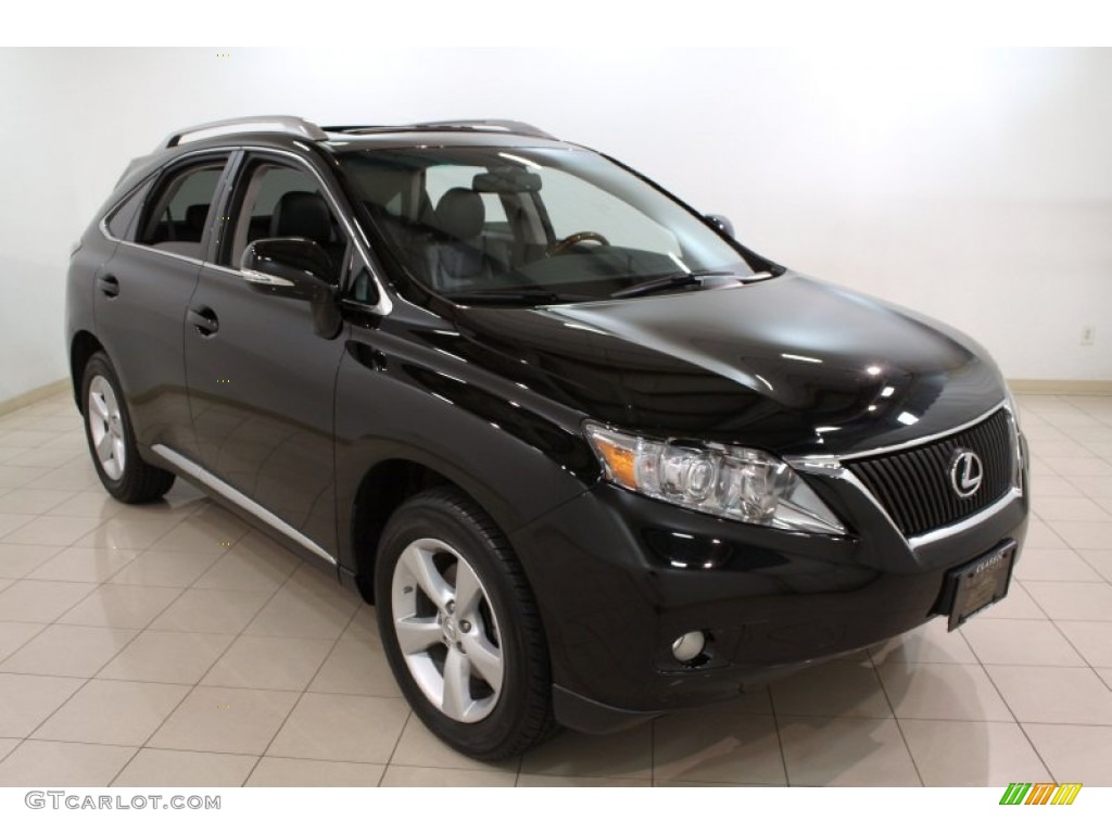 2010 RX 350 AWD - Obsidian Black / Black/Brown Walnut photo #1