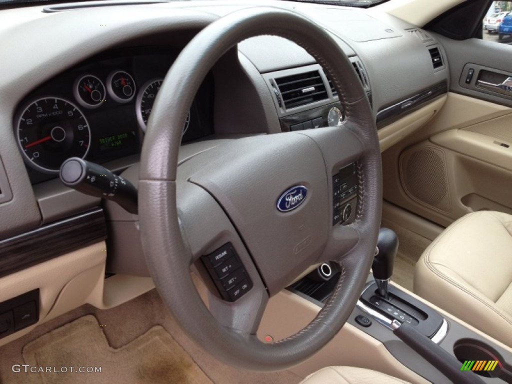 2009 Fusion SEL V6 - Dark Blue Ink Metallic / Camel photo #20