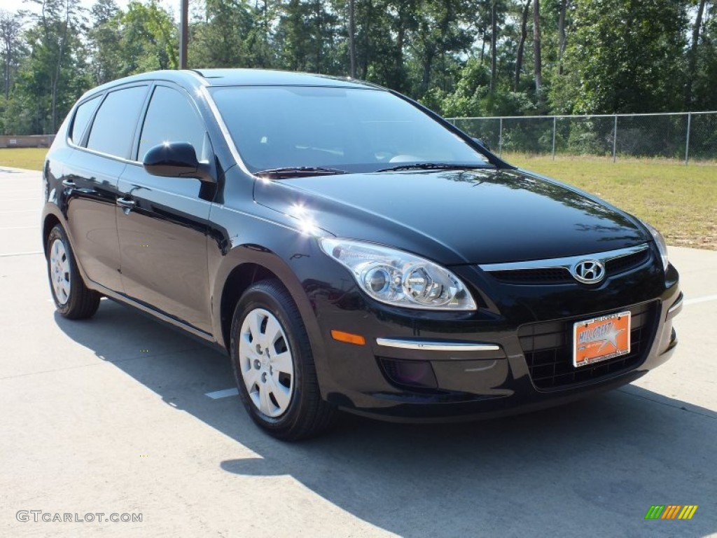 2012 Elantra GLS Touring - Midnight Black / Beige photo #1