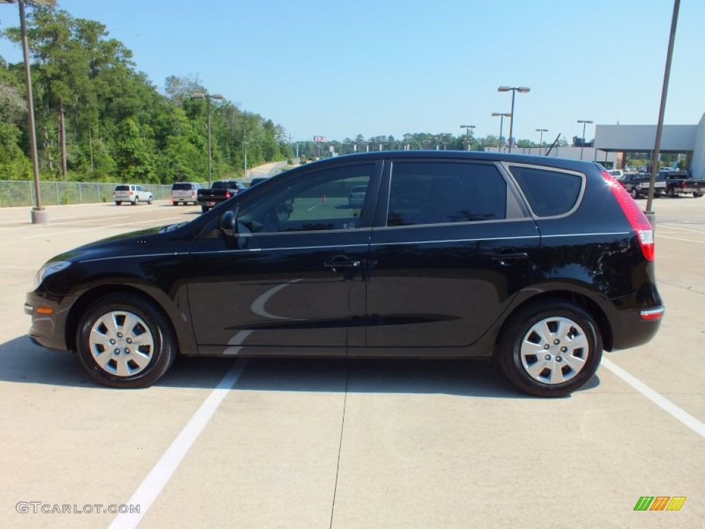 2012 Elantra GLS Touring - Midnight Black / Beige photo #8