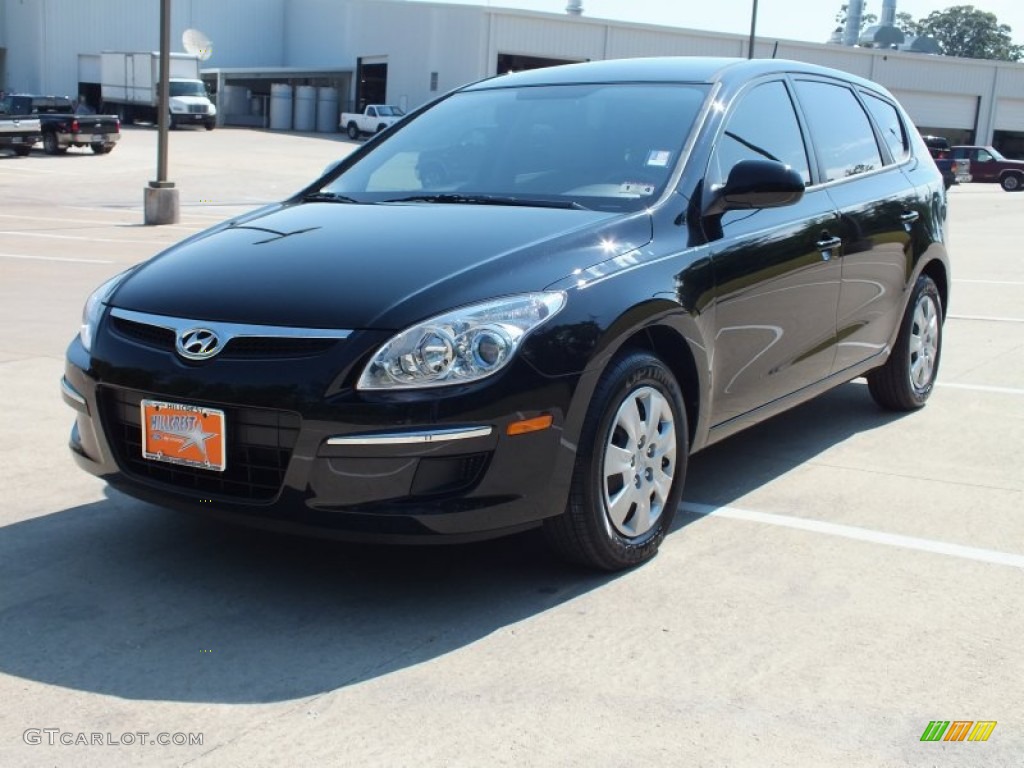 2012 Elantra GLS Touring - Midnight Black / Beige photo #9