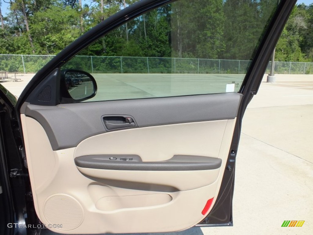 2012 Elantra GLS Touring - Midnight Black / Beige photo #14