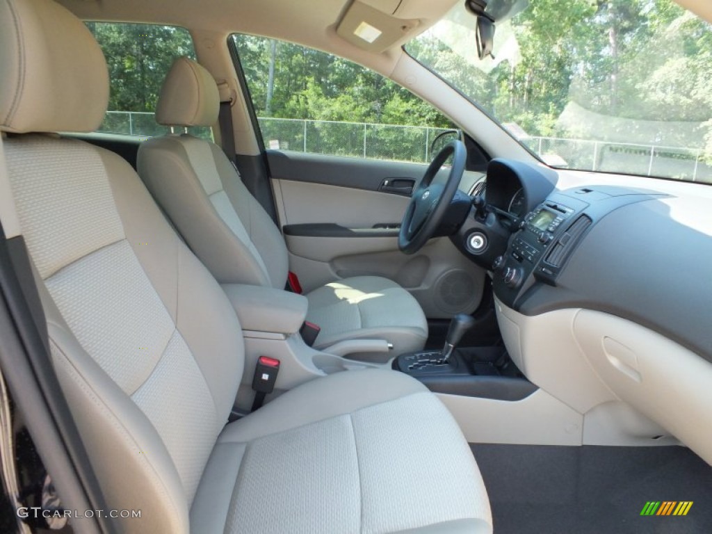 2012 Elantra GLS Touring - Midnight Black / Beige photo #23
