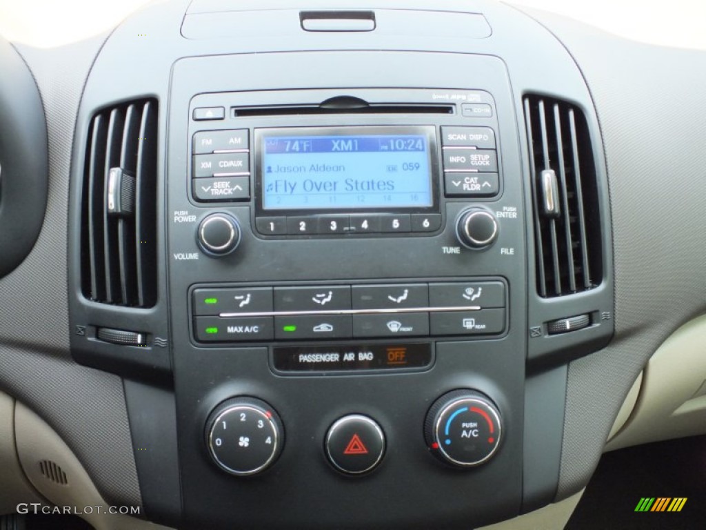 2012 Elantra GLS Touring - Midnight Black / Beige photo #31