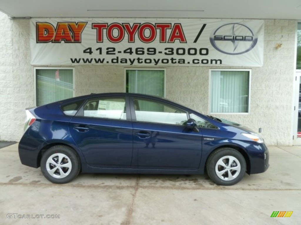 2012 Prius 3rd Gen Three Hybrid - Nautical Blue Metallic / Dark Gray photo #1