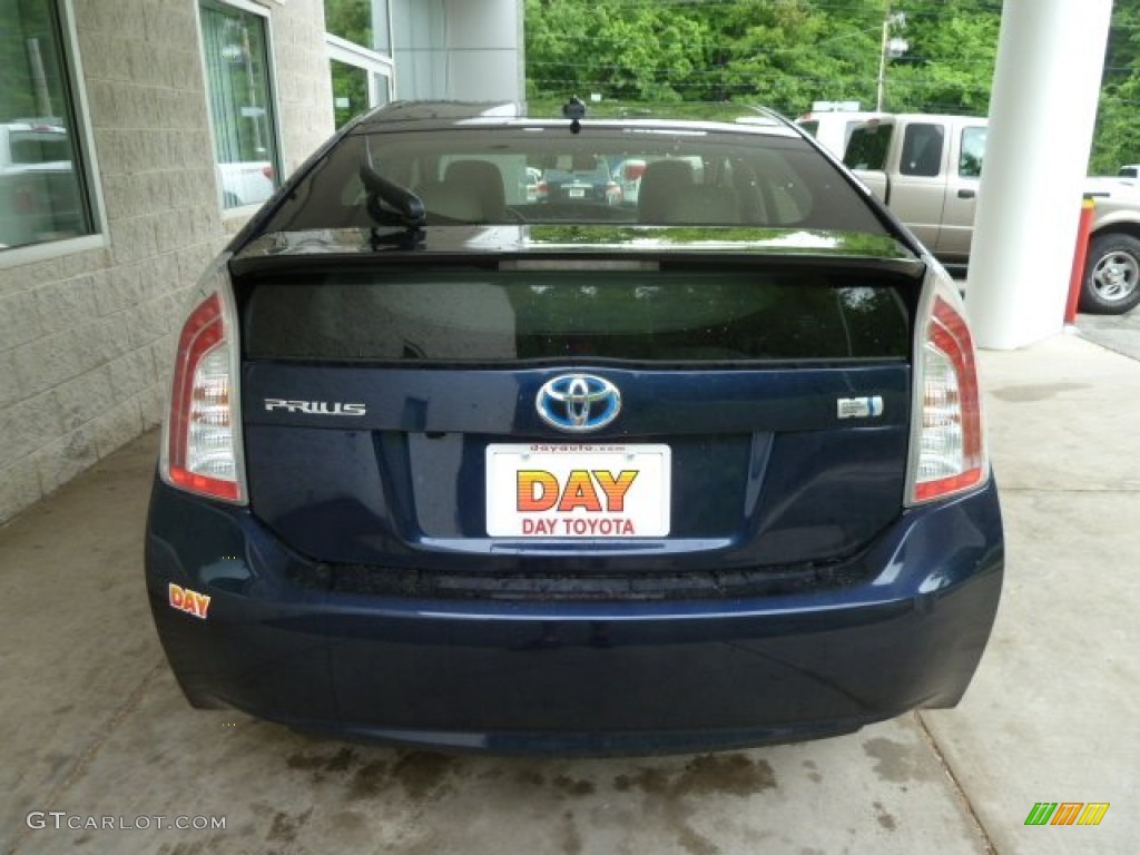 2012 Prius 3rd Gen Three Hybrid - Nautical Blue Metallic / Dark Gray photo #3