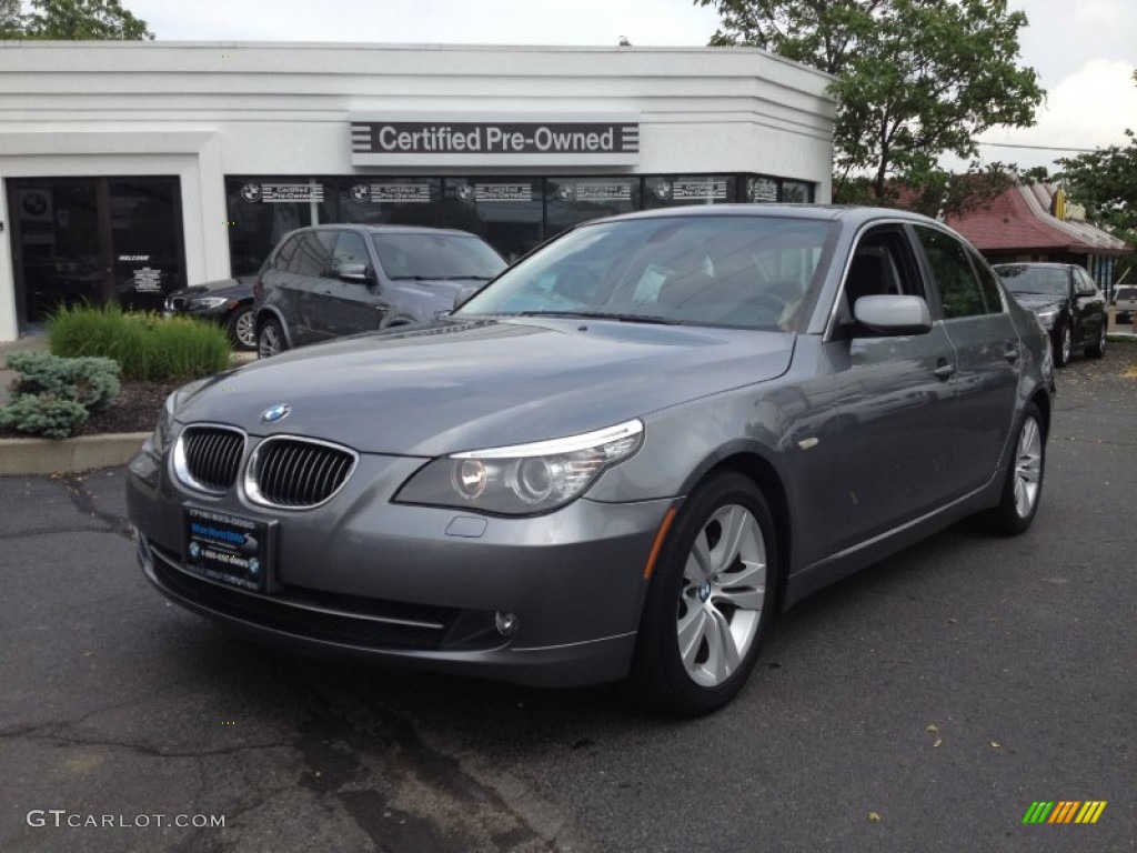 2009 5 Series 528i Sedan - Platinum Grey Metallic / Black photo #1