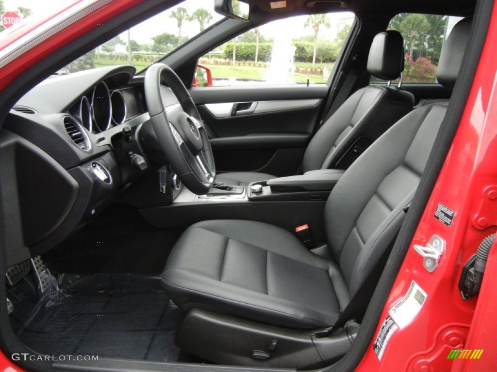 Black Interior 2012 Mercedes-Benz C 250 Sport Photo #65291840
