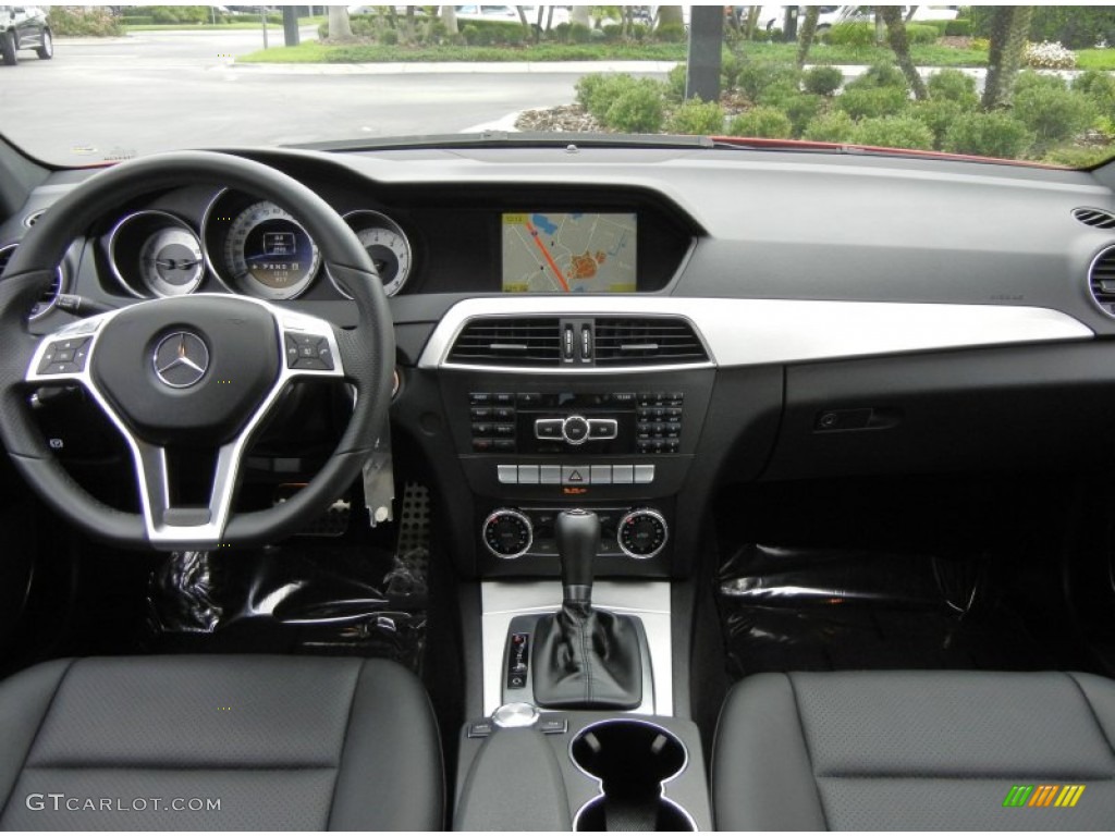 2012 Mercedes-Benz C 250 Sport Black Dashboard Photo #65291912