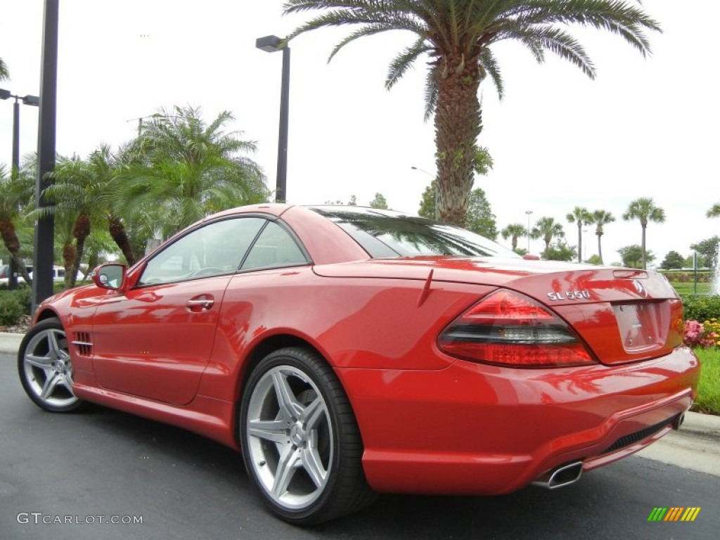 Mars Red 2009 Mercedes-Benz SL 550 Roadster Exterior Photo #65292323