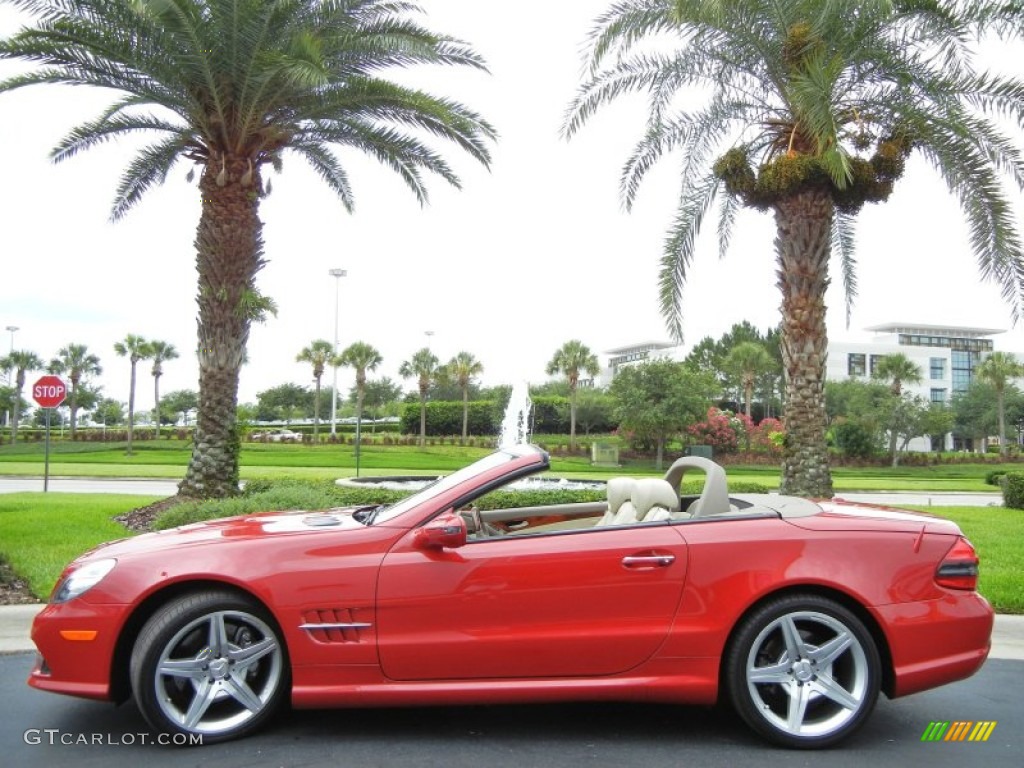 Mars Red 2009 Mercedes-Benz SL 550 Roadster Exterior Photo #65292332