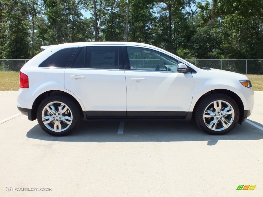 2013 Edge Limited EcoBoost - White Platinum Tri-Coat / Medium Light Stone photo #2