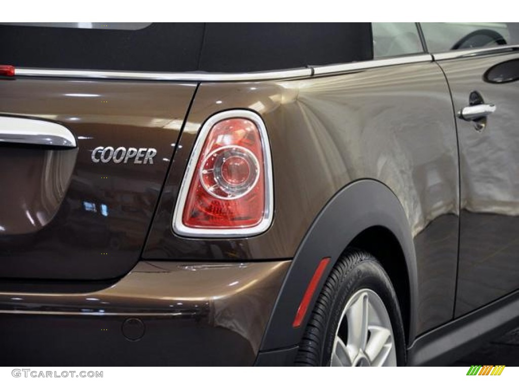 2012 Cooper Convertible - Hot Chocolate Metallic / Carbon Black photo #7