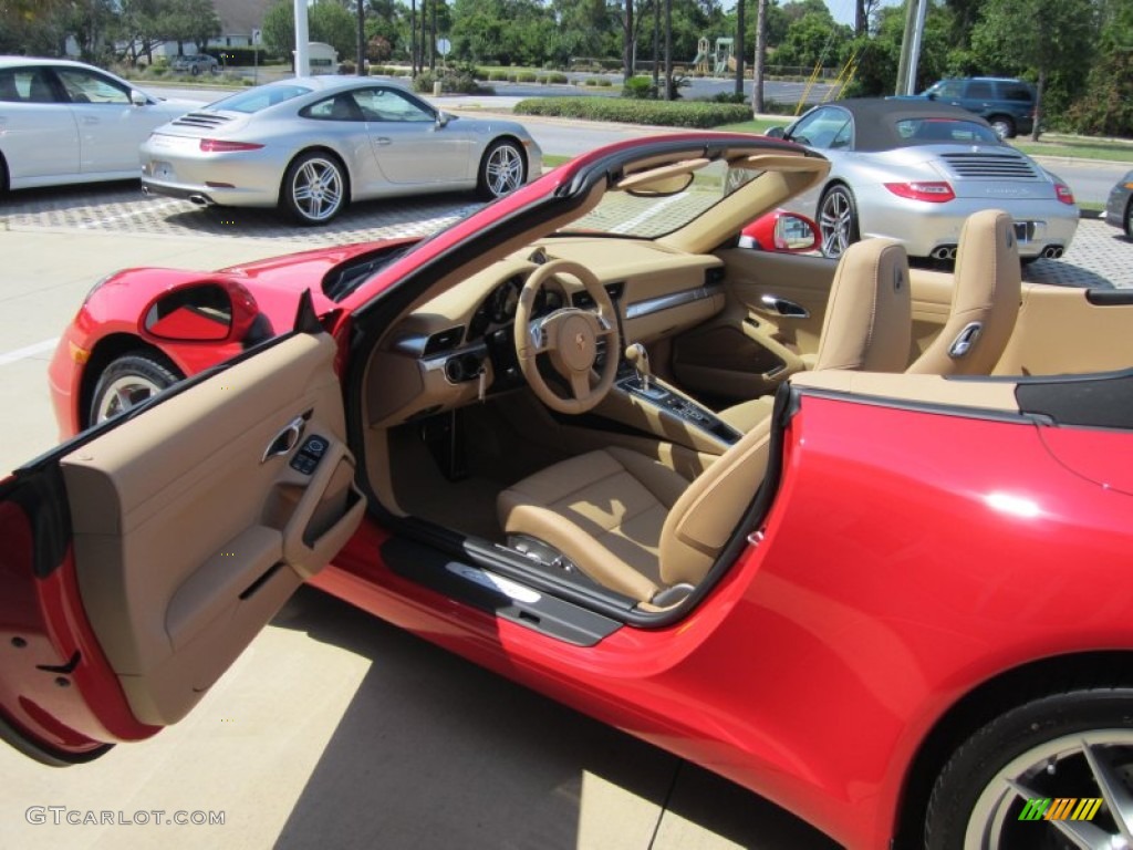 Luxor Beige Interior 2012 Porsche New 911 Carrera Cabriolet Photo #65293688