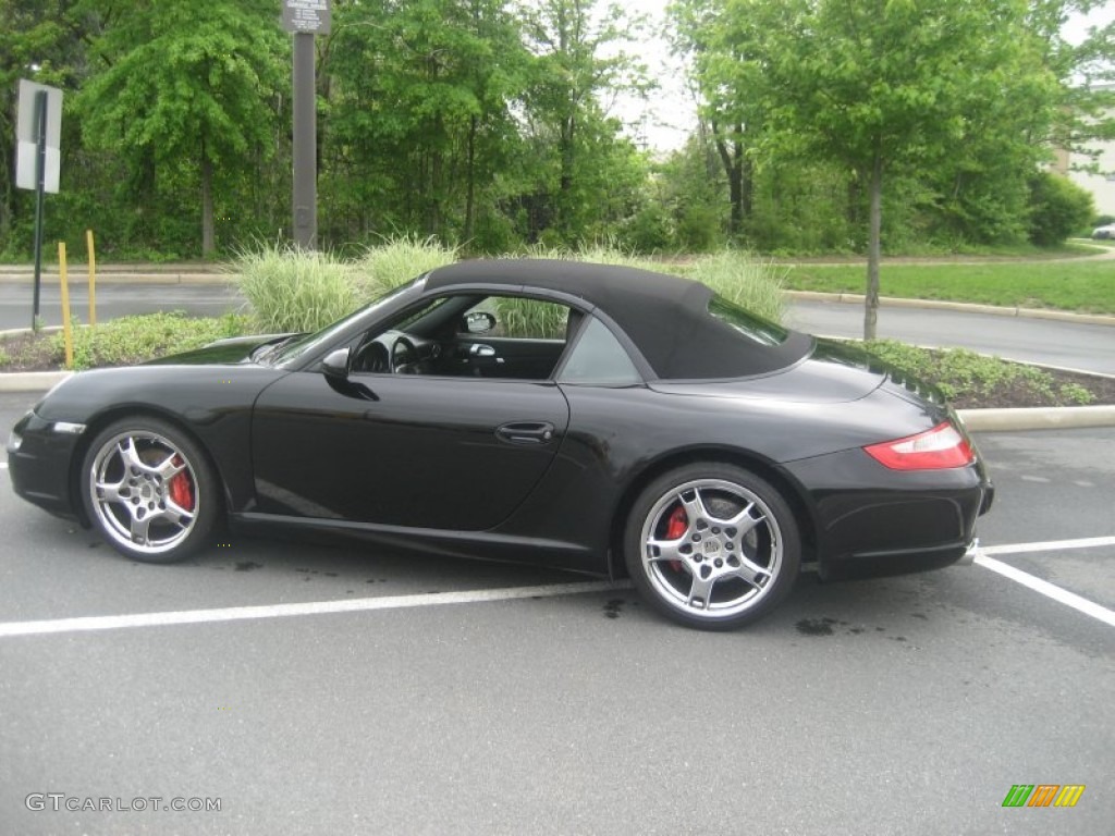 2005 911 Carrera S Cabriolet - Black / Black photo #9