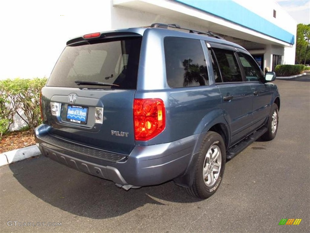 2005 Pilot EX-L 4WD - Steel Blue Metallic / Gray photo #3