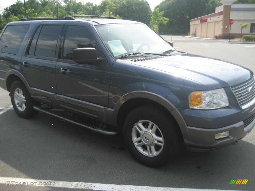 2004 Expedition XLT 4x4 - True Blue Metallic / Medium Flint Gray photo #4