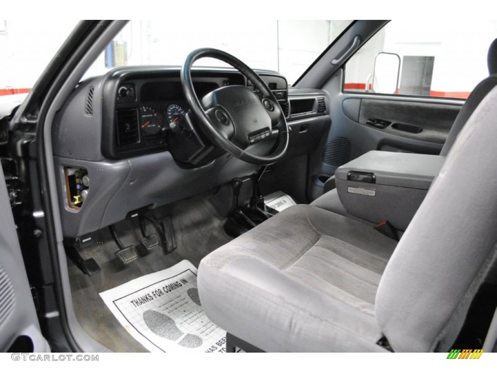 Gray Interior 1997 Dodge Ram 3500 Laramie Extended Cab 4x4 Dually Photo #65296088