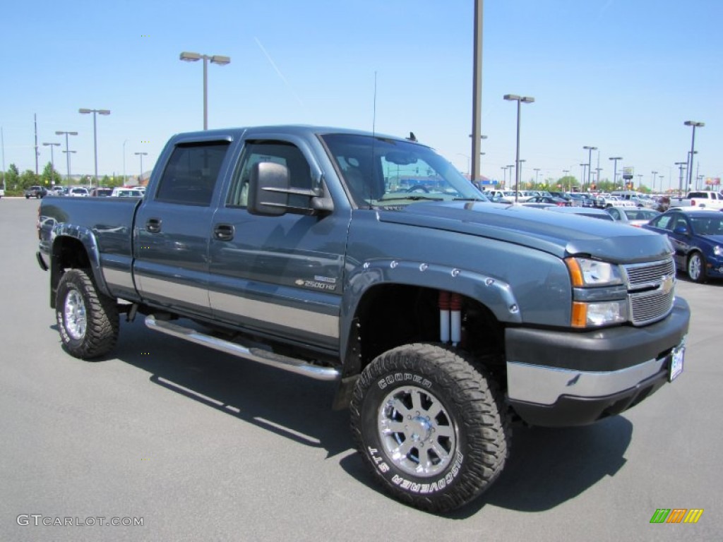 2007 Silverado 2500HD Classic LT Crew Cab 4x4 - Blue Granite Metallic / Dark Charcoal photo #1