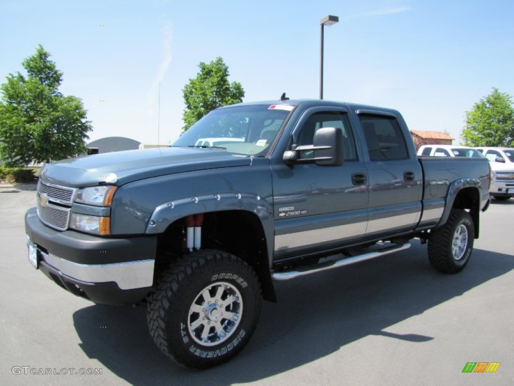 2007 Silverado 2500HD Classic LT Crew Cab 4x4 - Blue Granite Metallic / Dark Charcoal photo #3