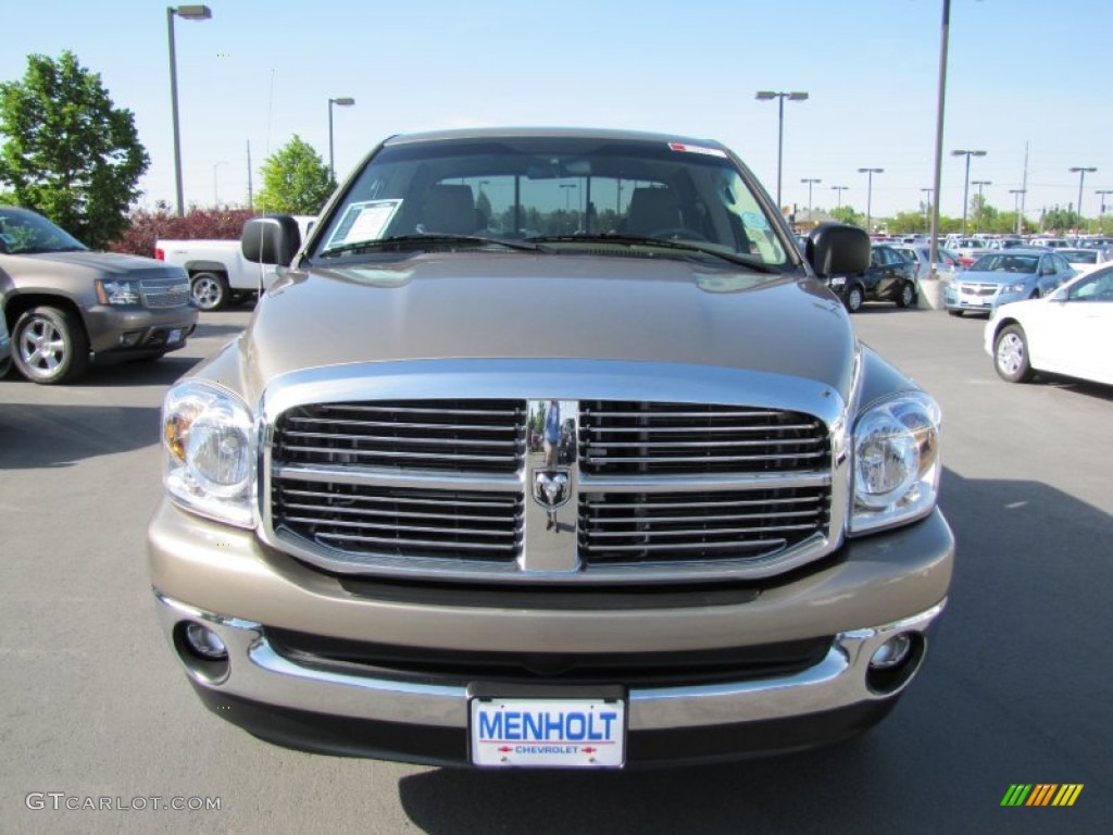2008 Ram 1500 Big Horn Edition Quad Cab 4x4 - Light Khaki Metallic / Medium Slate Gray photo #2