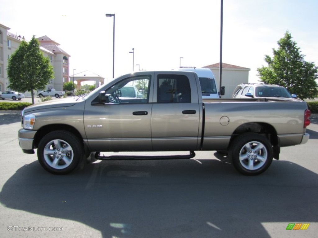 2008 Ram 1500 Big Horn Edition Quad Cab 4x4 - Light Khaki Metallic / Medium Slate Gray photo #4