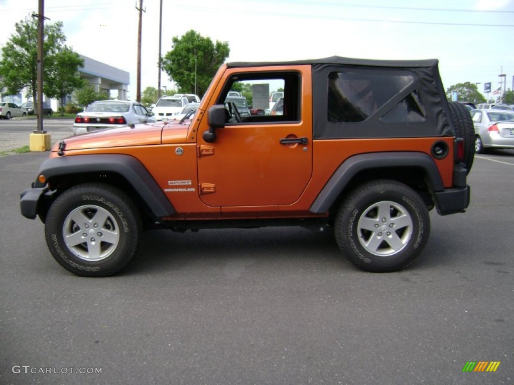 2011 Wrangler Sport S 4x4 - Mango Tango Pearl / Black photo #9